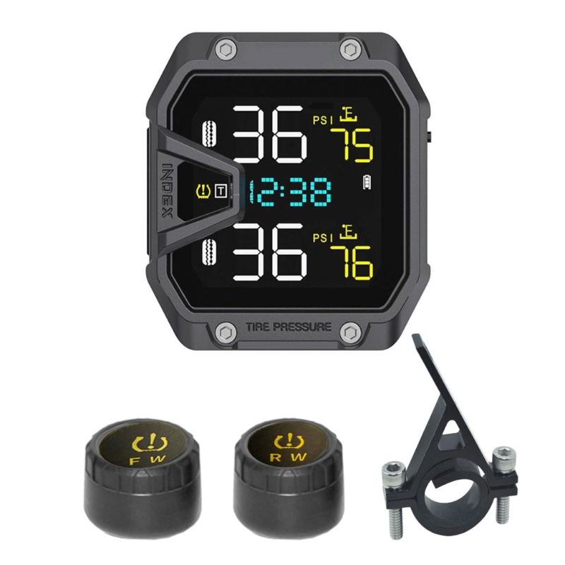 

LCD Digital Display Motorcycle TPMS Tire Pressure Monitoring System Tyre Monitor System Universal Tire Temperature Alarm 1