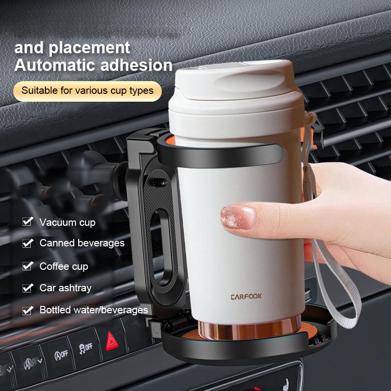 Car Cup Holder For Air Vent Universal Adjustable Drink Rack Stand For Water Bottles Anti-Shake Stable Auto Organizer