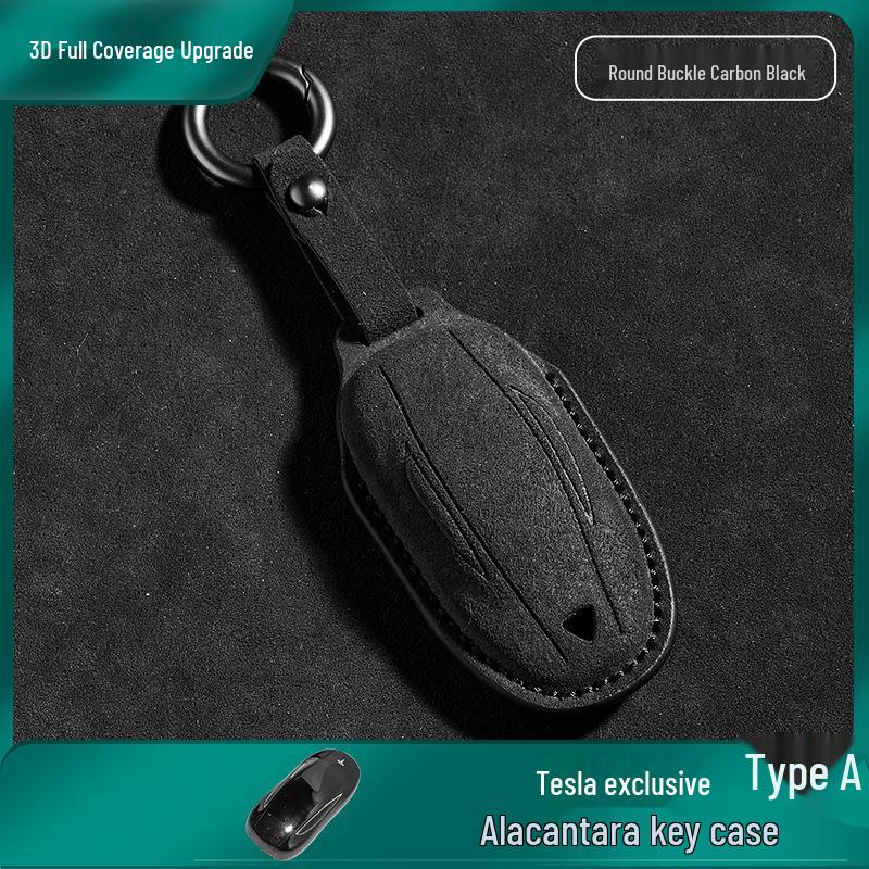 Suede Full Wrap Key Cover for Tesla Model Y/3/Model X