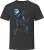 Burmese Cat Howling At the Moon Vintage Wolf Moon Parody Gift T Shirt