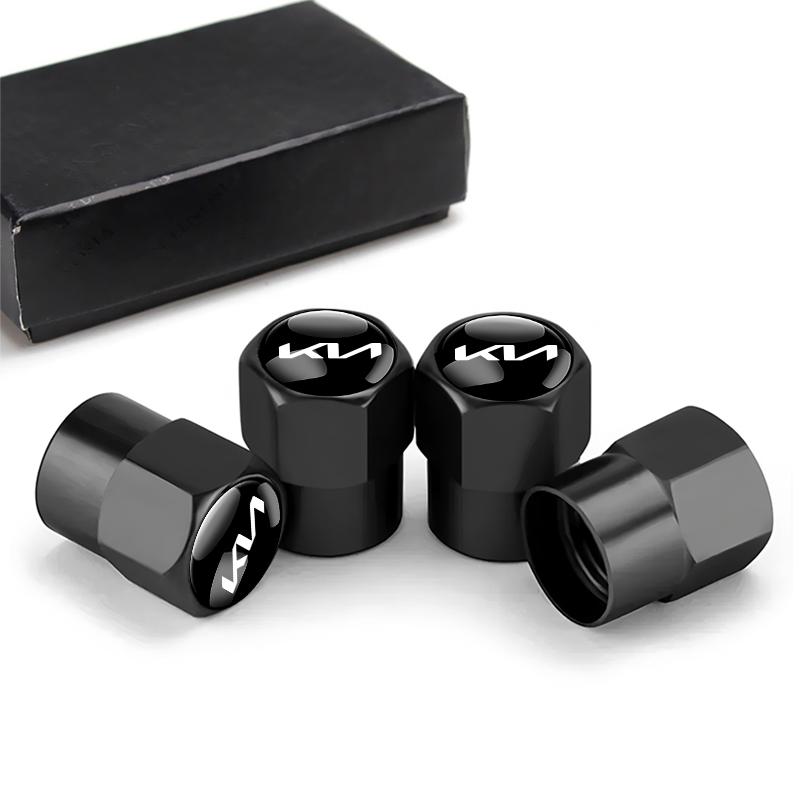 4Pcs Car Tire Valve Caps Aluminum Alloy Stem Cover For KIA K3 Sportage Carnival K5 Seltos Pegas KX1 EV5 Sonet EV6 K4 EV3 Ceed K8