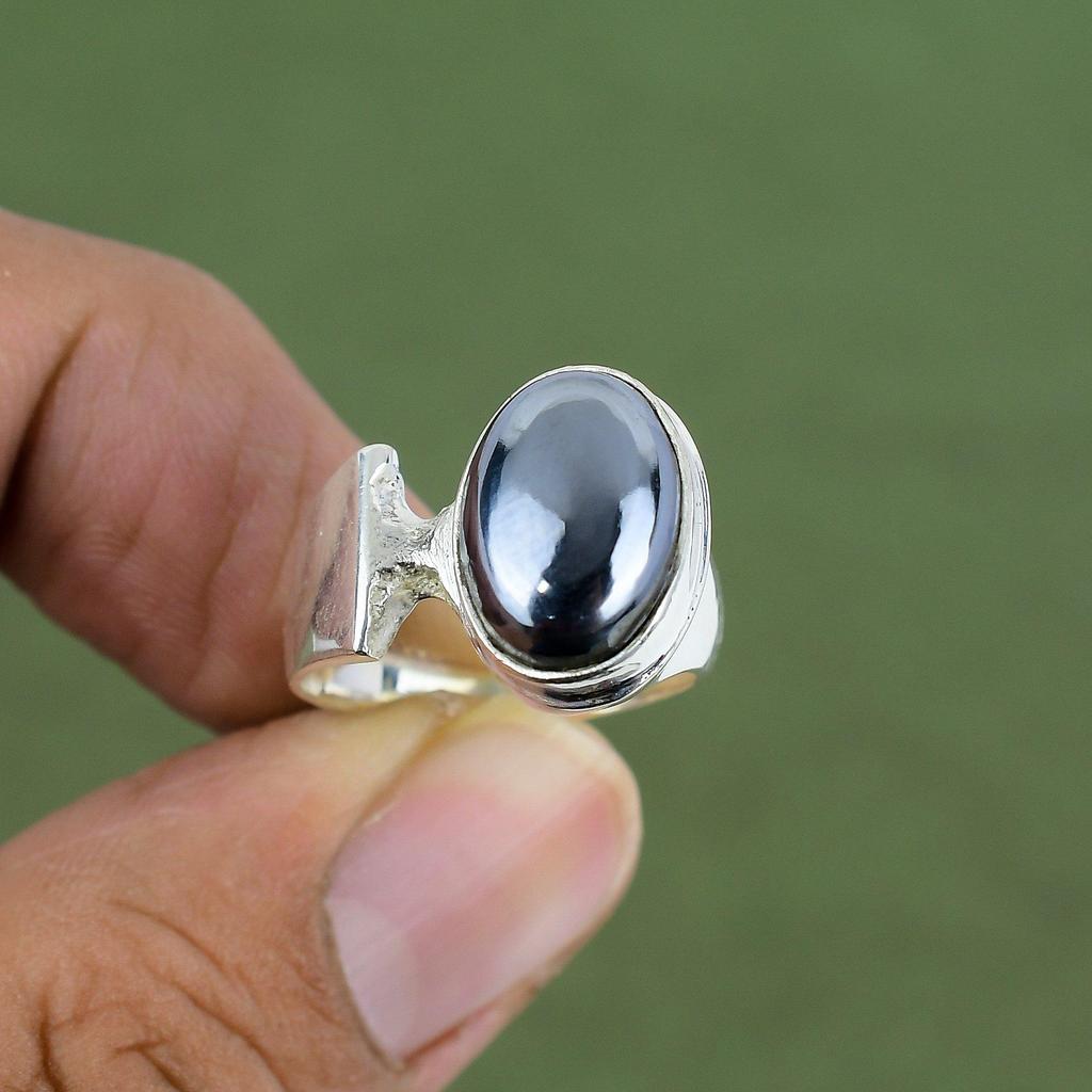 Shungite Ring 925 Sterling Silver Ring Very Pretty Gemstone Jewelry Handmade Boho Ring Shungite Jewelry Gift For Her Available In Ring Size