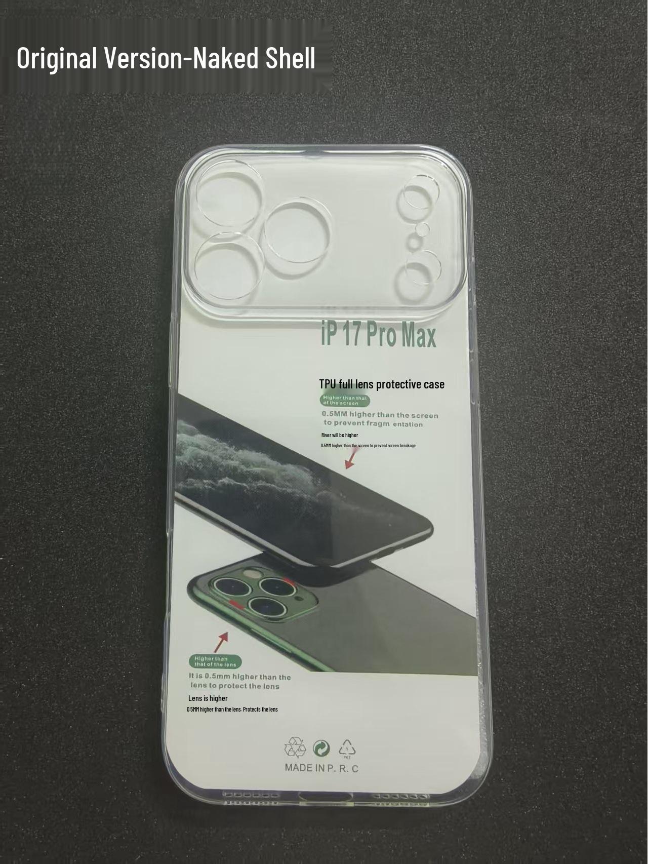 

iPhone 17 Pro/Pro Max Soft, Transparent, Drop-Proof Silicone Case iPhone 16 Pro Max