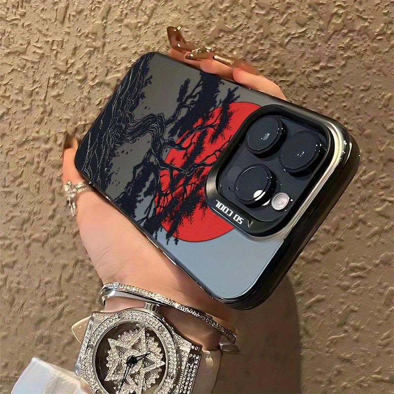 Black Holy Tree design pattern phone case suitable for iPhone 17 16 15 14 13 12 11 Pro/Max/Plus anti drop and shockproof