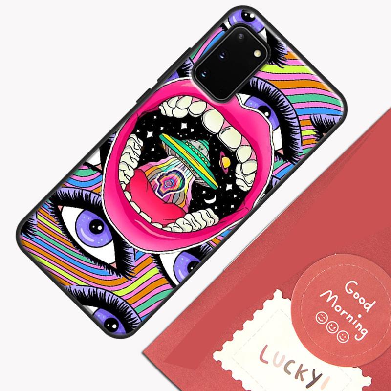 Cute Indie Hippie Case For Samsung Galaxy S22 S21 S23 Ultra Note 20 S8 S9 S10 Note 10 Plus S20 FE Back Cover