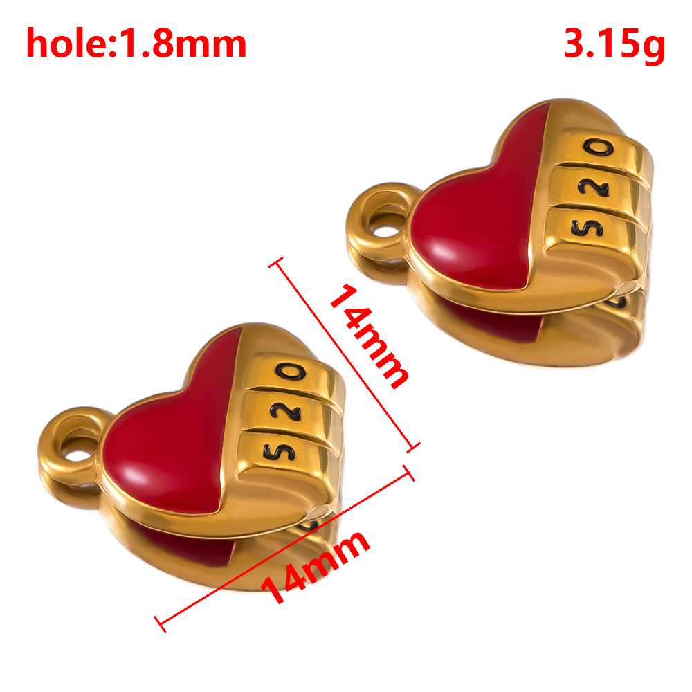2pcs Stainless Steel Irregular Red Necklace Charms Gold Plated Imitation Pearl Earrings Component DIY Necklaces Jewelry Findings