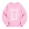 Kids Long Sleeve Neck Sweatshirt, Letter Print Pullover, Loose Fit Top for Boys Girls