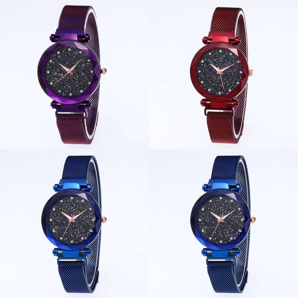 Starry Sky Magnet Watch With Diamond Embellishments For Women And Girls