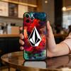 Luxury V-VOLCOMES Sport Style  Soft Silicone Black Cover,Phone Case For iPhone 17,16,15,14,13,12,11 Plus,Pro Max,XS