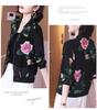Women's Plus Size Chiffon Printed Baseball Jacket - Summer 2026 Style, Lightweight, Age-Reducing, Sun Protection Short Coat