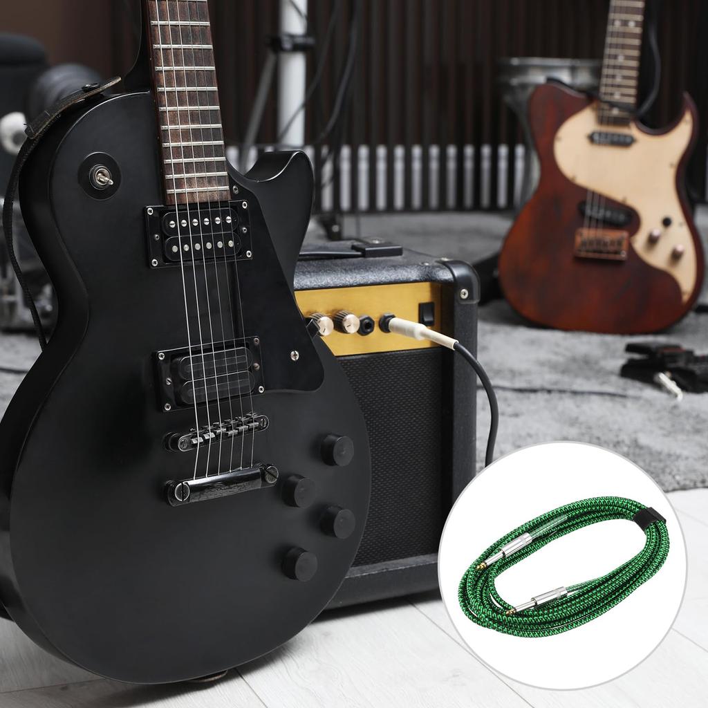 uxcell 20ft Guitar Instrument Cable, 14" to 14" Straight 6.35mm Female to Female Jack Stereo Audio Interconnect Cord Balanced Line for Guitar and
