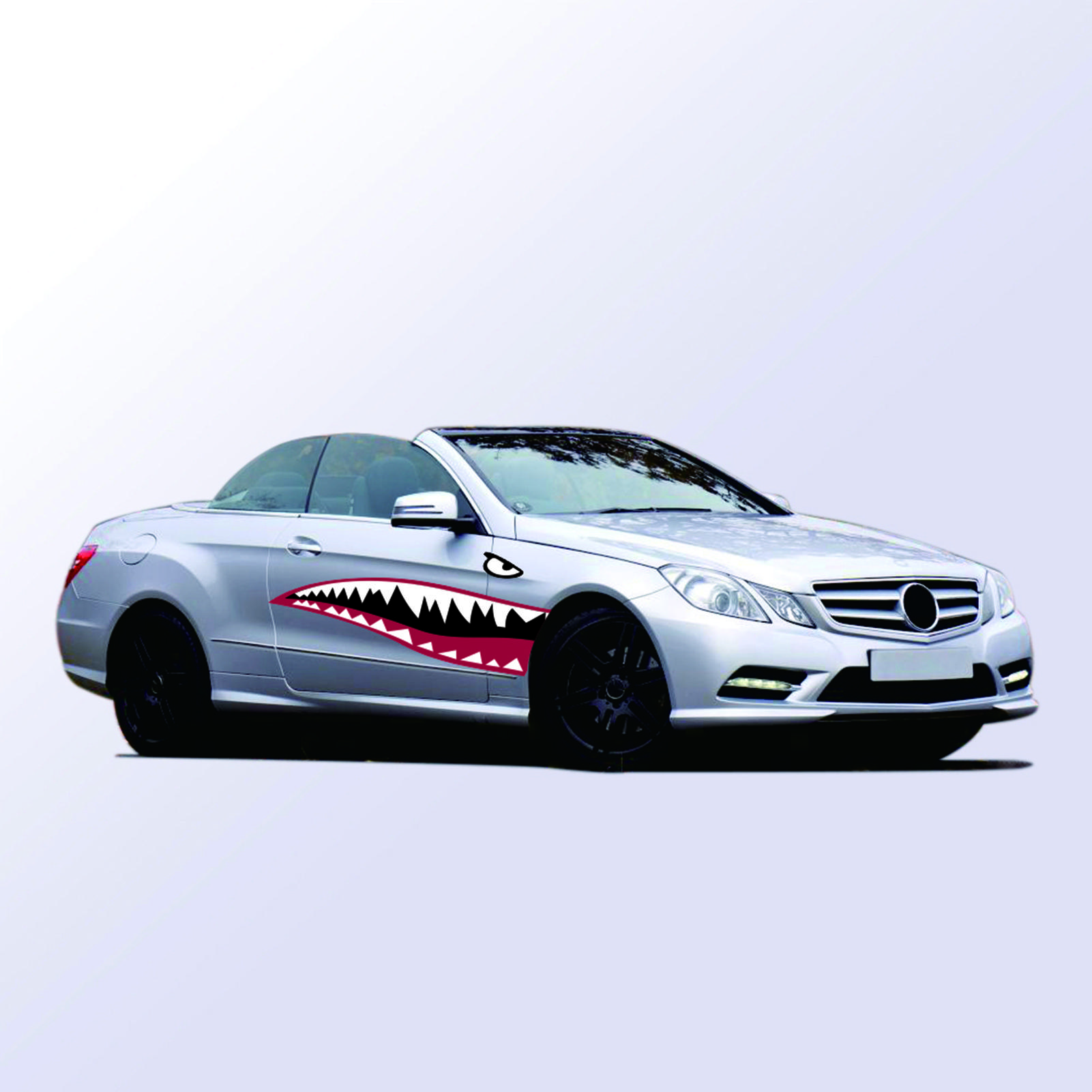 

Дверь автомобиля Акула Рот Стикер Универсальные Авто Боковые Наклейки На Тело Винил Водонепроницаемый Модифицированная Наклейка