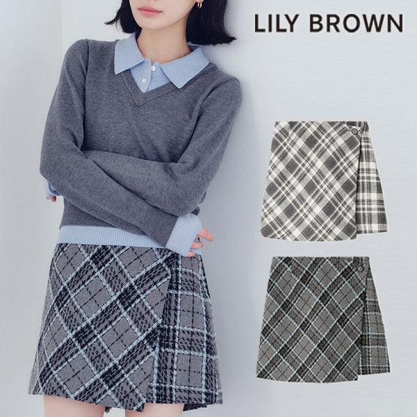 SALE50%OFF LILY BROWN Bottoms 25 Autumn/Winter Roving Check Ska Shorts Mini Length lwfp254093