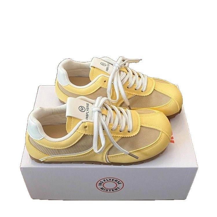 Dopamine Summer Soft-soled Retro German Training Women's Shoes 2025 New Popular Mesh Breathable Casual Niche Flat Baseplate Shoes