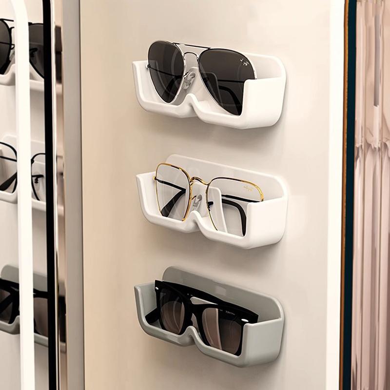 Wall-Mounted Glasses Holder Eyeglasses Storage Box Glasses Display Rack Sunglasses Display Holder Bedside Storage Rack