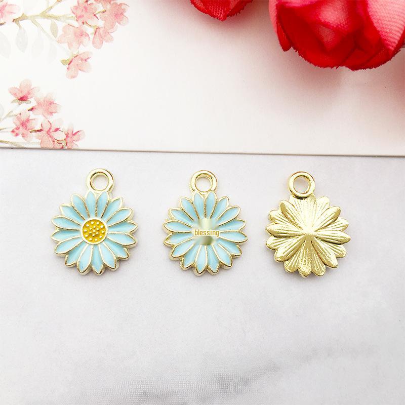 Alloy Flower Petal Jewelry Accessories: DIY Earrings, Phone Chain, Oil Drip Pendant