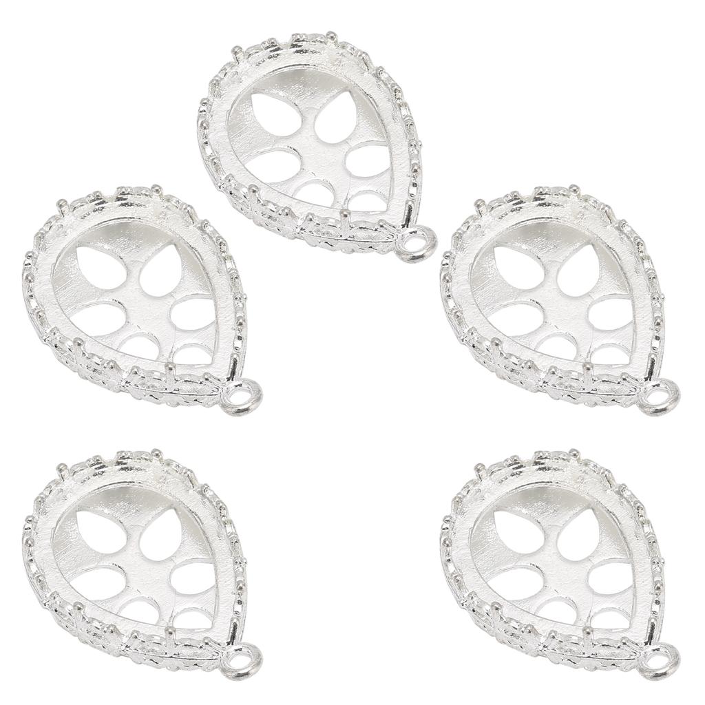 5 Pcs Alloy Pendant Base Jewelry Making Pendant Bezel Resin Molds Pendant Tray for DIY