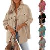Women S Loose Fit Buttoned Long Sleeve Casual Shirt Coat