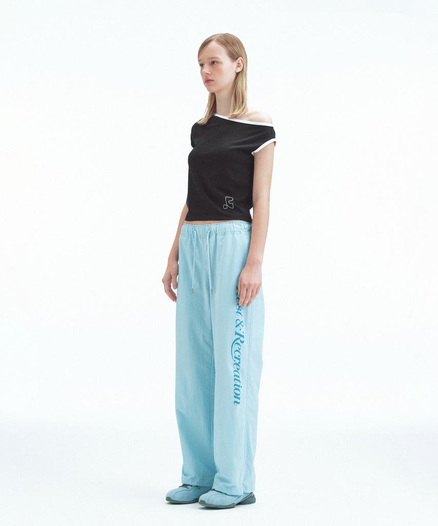 REST&RECREATION One Shoulder T-Shirt - Black