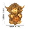 Highland Cow Ease Anxiety Sleep Aid Stuffed Toy Musical Light Rhythmic Breathing