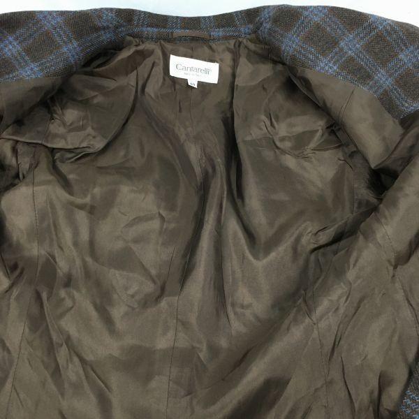 Cantarelli Made in Italy Cashmere Blend Check Blazer Jacket Brown Size 40 Women’s(USED)
