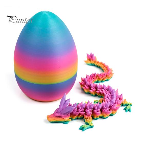 

3D-печатная фигурка в виде яйца дракона с подвижными суставами, модель Loong, игрушка-фиджет, яйцо дракона с шарнирным драконом внутри, украшение для рабочего стола