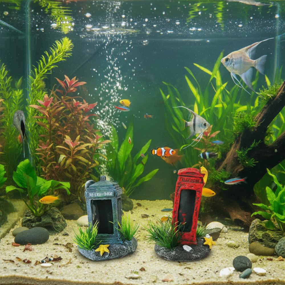 Décoration d'Aquarium Simulation Poisson Résine Aspect Naturel Aménagement d'Aquarium Artificiel Rétro Ornement d'Aquarium Paysage Sous-marin