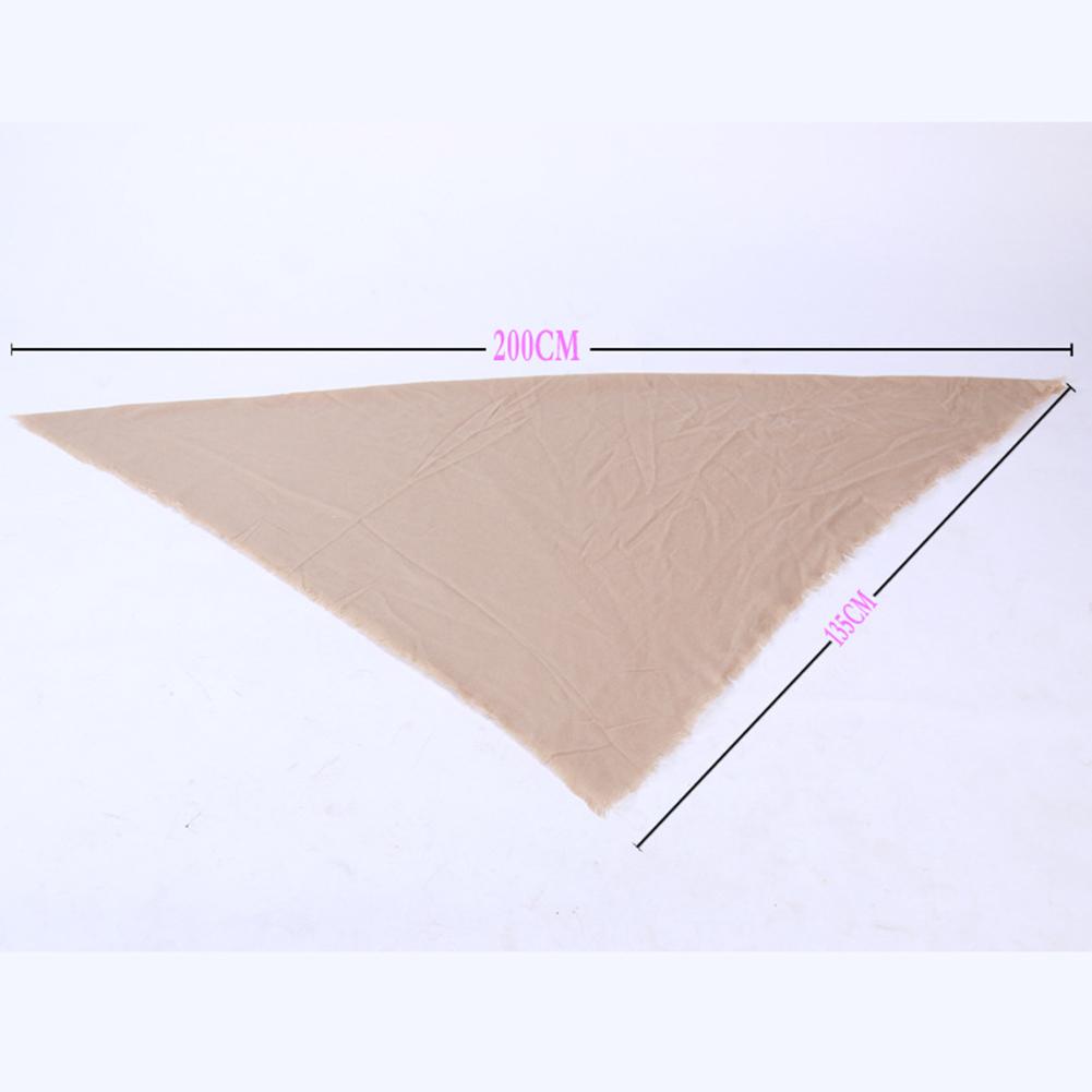 Women Cashmere-Like Scarf Fashion Solid Color Triangle Shawl Wraps Woolen Soft Fleece Scarf