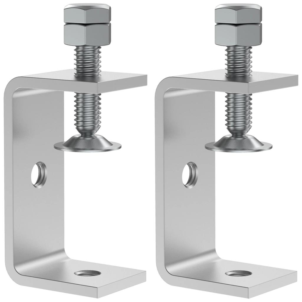 2Pcs C-Clamp 304 Stainless Steel Tiger Clamps 65mm Heavy Duty Welding Clamp with Wide Jaw Openings Durable Woodworking Clamp for