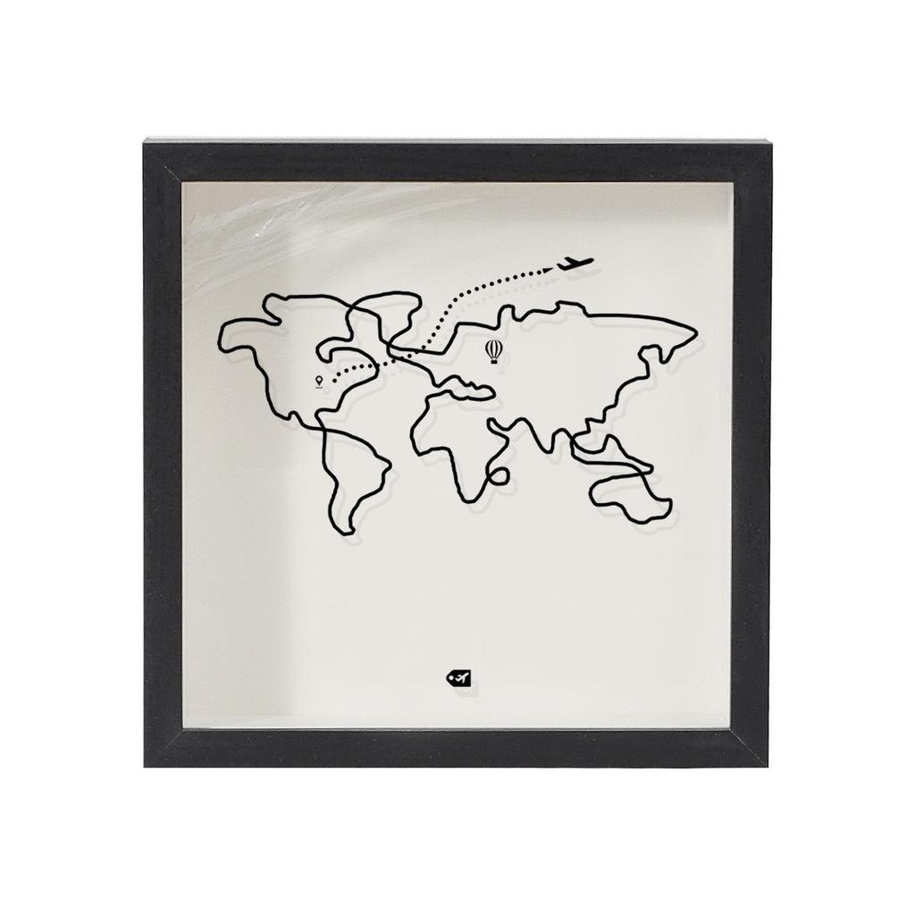 Ticket and Memory Box Frame: Store Tickets, Photos, Maps, or Use As Piggy Bank