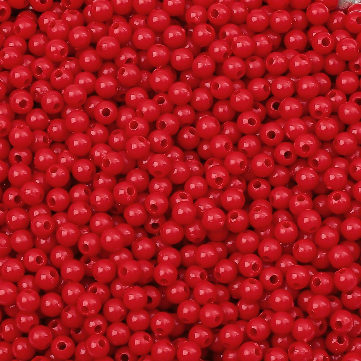 

900 шт. Акриловые бусины Однотонные Круглые Свободные Разделительные бусины для Изготовления Ювелирных Изделий DIY Браслеты Ожерелье красный