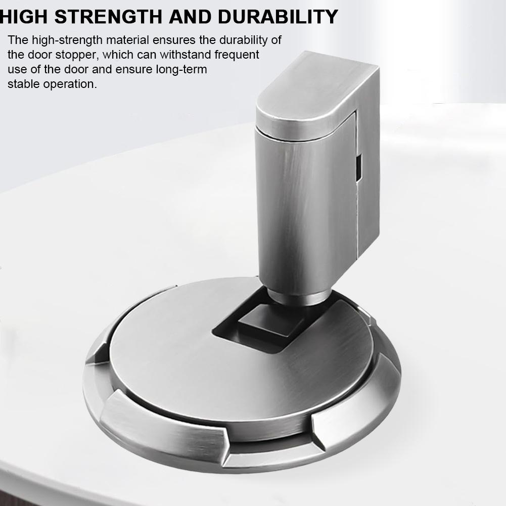 Heavy Duty No Drill Door Stopper Mechanical No Drilling Door Stopper Keep Door Open Punch-Free Mechanical Silent Floor Door Stop