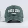 MLFO God is Good Washed Baseball Cap SpringSummer Baseball Cap Unisex Fishing Hat Sun Hat Holiday Gift