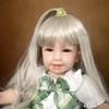 KEIUMI High Quality Reborn Baby Dolls Cloth Body Cute 55 Cm Boneca Reborn Girl with Long Hair Cosplay Smile Bebe Toy