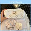 Canvas Polka Dot Miffy Kt Pen Bag With Large Capacity For Students And Makeup Storage