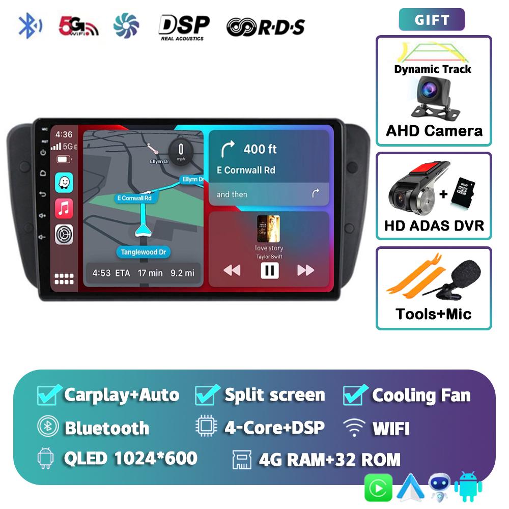 Android 14 Carplay Auto For Seat Ibiza MK4 6J SportCoupe Ecomotive Cupra 2009 - 2016 Car Radio Multimedia Player Stereo WiFi+4G
