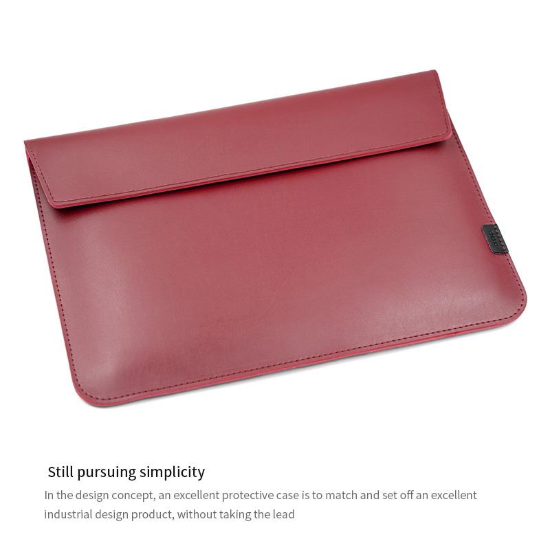 Einfaches Design 15,6 Zoll Laptop-Hülle für M1 MacBook Pro 16 PU-Leder Laptop-Tasche für HP Dell Huawei