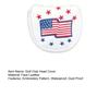 Golf Club Head Cover for Woods Driver Fairway Hybrid Faux Leather Mallet Putter Covers with Magnetic Closure US Flag Pattern Blade Headcover Protector