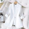 Blu Donna Blazer e Giacca Entallato da Ufficio Slim Abiti da Donna