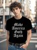 Patriotic Let America Once Again Gothic Graphic Tshirt Gr...