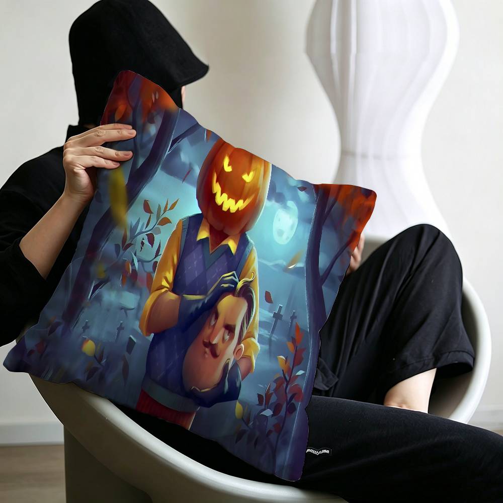 Game Hello NNeighbor  Cushion Cover Car Throw Pillow Case For Sofa Car Christmas Gift xcm xcm