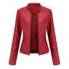 Stand-up Collar Leather Jacket Women's New Leather Jacket Women's Jacket Slim Thin Small Coat Women's Motorcycle Clothes