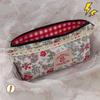 High Quality Lace Floral Design Pen Bag Large Capacity Multifunctional Stationery Bag Stationery Organizer Students