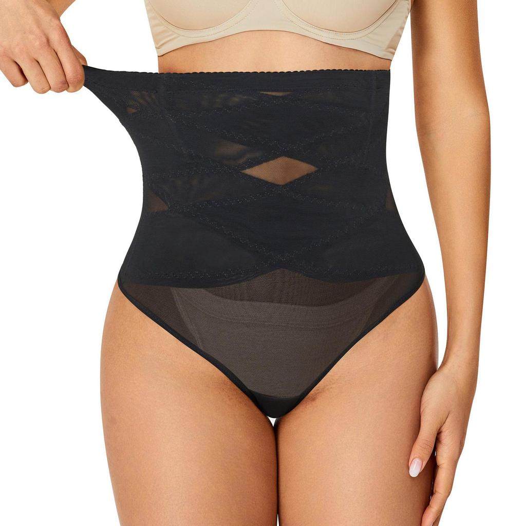 Thin Style High Waist Tummy Control Plus Size Shaping Thong for Women