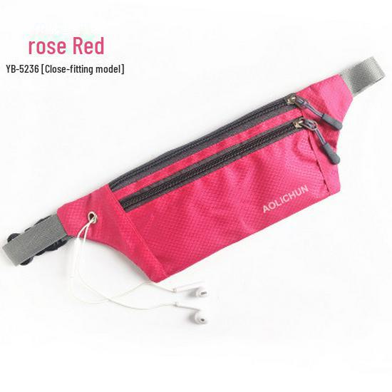 Сумка-пояс для фитнеса и бега унисекс Безопасный плотно прилегающий и многоцелевой Below 10L розы красного 714₽