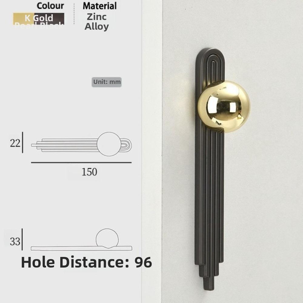 New Light Luxury Wardrobe Cabinet Handle Gold Modern Drawer Handle French Style Minimalist Bedside Table Handle