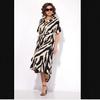 2025 Women's V-Neck A-Line Plus Size Dress - European and American Style