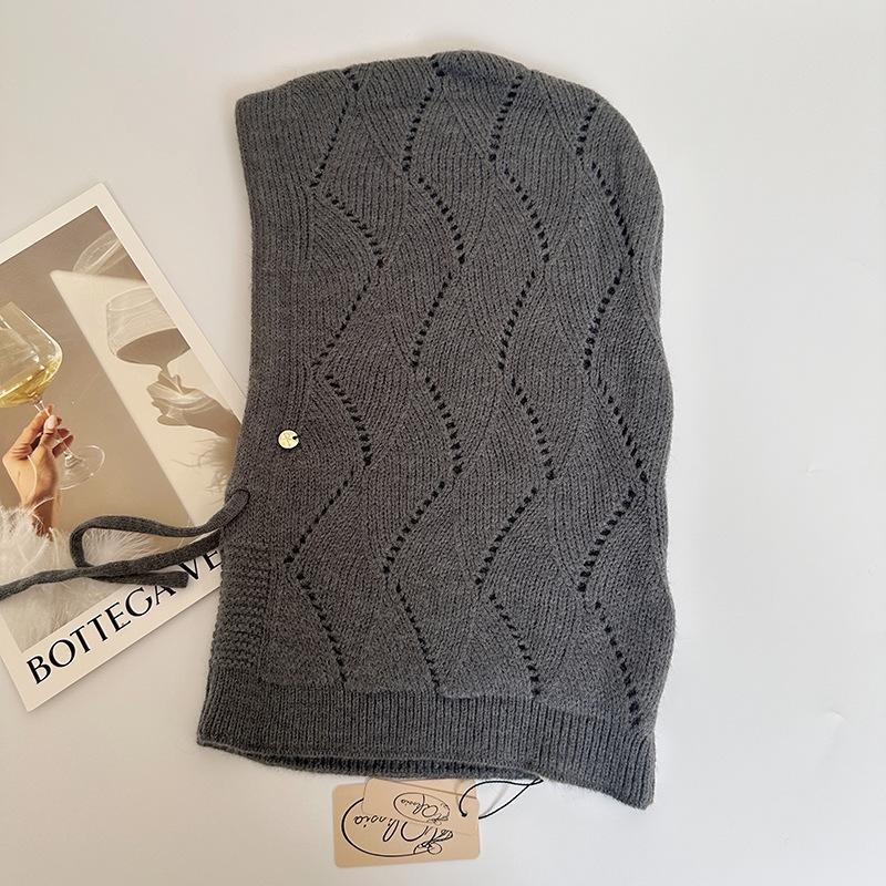 Women'S Winter Soft Beanie Hoodie Balaclava Hooded Scarf - Thermal Face Mask & Neck Gaiter, Stretchy Adjustable Drawstring Closure, Windproof