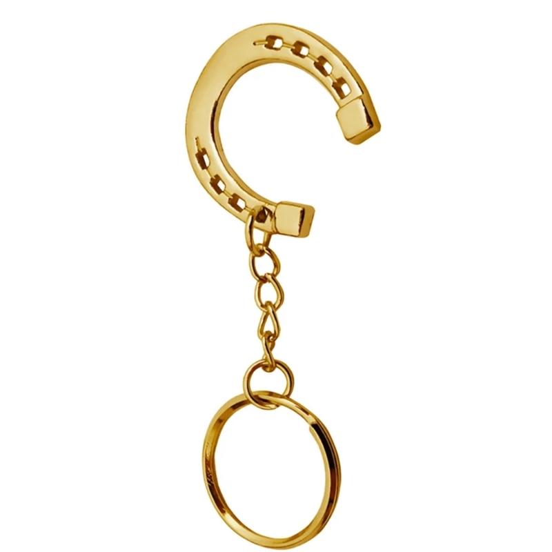 Unique Horse Bit Keychain Polished Horseshoe Charm Pendant Portable Gifts for Horse Enthusiasts Stylish Outfits
