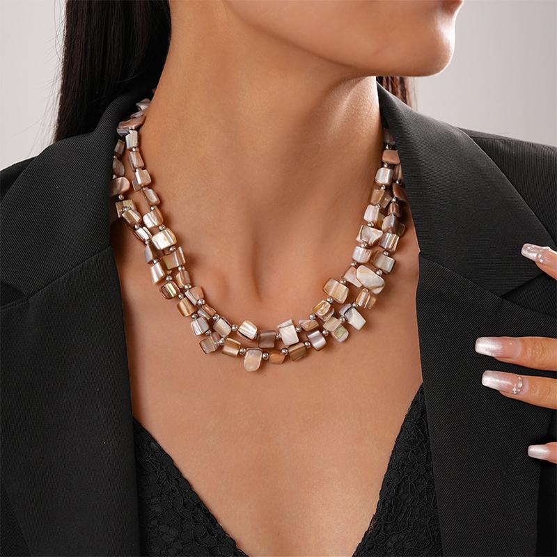 Irregular Colorful Necklace Women Jewelry Geometry Accessories Party Gifts